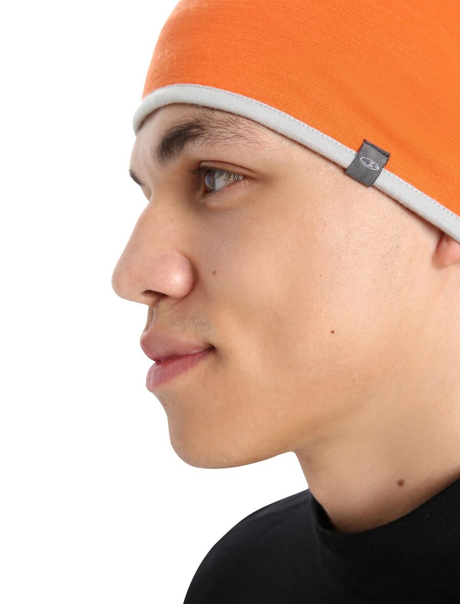 Czapki Icebreaker Unisex Merino Pocket Beanie Damskie Pomarańczowe Beżowe | PL 1460SGLO